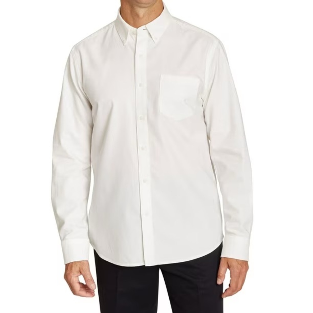 NWT Lands' End Men's Long Sleeve Linen Blend Shirt